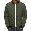 2022 comercio exterior transfronterizo nueva chaqueta acolchada de algodón para hombre código europeo marca de moda costura de rombos cuello grueso Yan ropa acolchada de algodón venta al por mayor