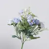 Flores artificiales de alta gama en tonos azules para arreglos florales, decoración y decoración de bodas, disponibles para venta al por mayor