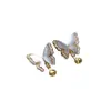 Joyas hechas a mano DIY aretes de perlas, soportes de aretes vacíos, accesorios clásicos de mariposa de concha marina natural, venta al por mayor transfronteriza