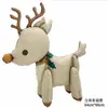 Nuevo Muñeco de Nieve Navideño Mate Anciano Muletas Ciervo Navideño Globo de Película de Aluminio Tienda Decoración de Fiesta Navideña Arreglo