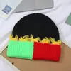 Otoño e invierno nuevo sombrero de color mixto piel de melón amantes fábrica directa sombrero de punto cálido estilo japonés y coreano esencial sombrero de lana venta al por mayor