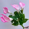 Flor de simulación 5 lirios de cala pequeños flor para ramo de boda accesorios de utilería decoración del hogar plantas de simulación floral venta al por mayor transfronteriza