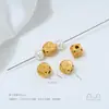 Cobre Plateado que Conserva el Color con Oro Real de 24K Incrustado con Zirconia Patrón de Calabaza Corazón Separadores de Perlas Perlas Cuadradas Turquesa Accesorios Hechos a Mano de Oro Arena