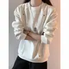 Sudadera deconstruida estilo americano con remaches para hombre y mujer, marca de moda, corte holgado, top interior de hombro normal para hombre, popular nueva tendencia de moda