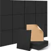 Panel Absorbente de Sonido de Fibra de Poliéster Transfronterizo Hexagonal Biselado Juego de 12 Piezas Panel de Pared Artístico Autoadhesivo Panel de Pared Acústico Panel de Aislamiento Acústico