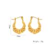 Pendientes sencillos de gran círculo sin agujeros para las orejas, versión coreana transfronteriza de pendientes de acero inoxidable en forma de U con galvanoplastia irregular, fabricantes de mujeres