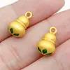 Colgante pequeño de calabaza de la fortuna esmaltada en oro tradicional estilo chino para la riqueza y la prosperidad, accesorios de joyería para pendientes y collares DIY