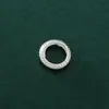 Anillo Cerrado Retorcido Accesorios de Cuerda Trenzada DIY Abalorios Hechos a Mano Patrón de Escamas de Dragón Anillo Circular de Plata de Ley S925 Venta al por Mayor