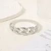Pulseira Tecida Brilhante Gota d'Água Seattle Clássica Transfronteiriça Joias de Moda Estilo Casal Aço Inoxidável Pulseira Aberta