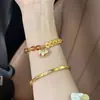 Pulsera de Torre de Cristal con Imitación de Dinero de los Cinco Emperadores para Mujer, Nueva Cuerda Trenzada Hecha a Mano, Regalo para Novia en su Año del Zodiaco