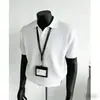 Malha canelada verão retrô estilo americano despojado bonito manga curta estilo camisa polo camiseta manga curta masculino branco