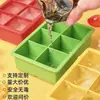 Bandeja de Hielo de Silicona Más Vendida de Fábrica Molde para Cubitos de Hielo de 6 Cavidades Bandeja de Hielo Cuadrada Fácil de Desmoldar Molde para Bandeja de Hielo para Whisky