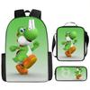Mochila de dibujos animados transfronteriza Mundo hecho a mano de Yao Xi Mochila de alta capacidad Juego de tres piezas para estudiantes de primaria y secundaria
