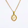 Collar de acero inoxidable para mujer con 26 letras inglesas, colgante de moda europea y americana, joyería al por mayor transfronteriza de Amazon