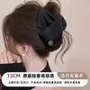 Presilha de rabo de cavalo suave e elegante com laço e fita, presilha de cabelo de alta qualidade para mulheres, presilha tipo tubarão estilo coreano