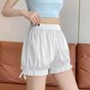 Base Jk Abóbora Flor Lanterna Jk Botão Flor Fofo Branco Shorts Soltos Finos Seda de Gelo Shorts de Segurança para Mulheres Anti-Exposição