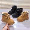 Botas Martin Versátiles y Cómodas para Niños con Suelas Suaves, Botines para Niños y Niñas, Zapatos de Algodón Calientes Engrosados de Invierno, Botas de Cuero para Niños