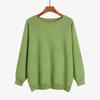 Popular Amazon 2021 otoño e invierno tejido para mujer cuello barco manga murciélago camisa europea y americana talla grande suéter holgado exclusivo transfronterizo