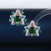 Brincos em formato de estrela luxo leve zircônia microcravejada design de pino de prata s925 sensação de alta qualidade usando brincos elegantes atacado