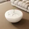 Mesa de centro para sala de estar estilo crema para casas pequeñas, diseño moderno minimalista de lujo ligero, mesa de centro artística