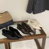 G5-12~Zapatos de Salón Mary Jane con Tacón de Cuña y Punta Francesa para Mujer, Nuevo Estilo Otoño/Invierno 2025, Zapatos de Algodón con Forro de Terciopelo