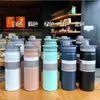 Taza de vacío transfronteriza para estudiantes hombres y mujeres simple portátil de acero inoxidable para agua portátil de gran capacidad hervidor deportivo