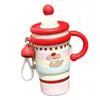 Taza isotérmica de acero inoxidable KT316 de dibujos animados linda, diseño de alta calidad, gran capacidad, con pajita y asa, portátil, y perfecta para mantener las bebidas frías