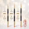 Set de Pinceles Liner para Nail Art de Doble Punta, Pincel Liner Negro de Doble Punta Largo y Corto de Venta Caliente Transfronteriza, Pincel para Gel Base, Pluma para Nail Art