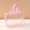 Bolsa de maquiagem portátil leve para viagem armazenamento zíper divisória viagem de negócios portátil