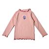 Ropa de Otoño para Niños Estilo Coreano Camiseta Básica con Borde Fruncido para Niñas Manga Larga Nueva Prenda Superior para Bebé