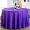 Venta caliente banquete de bodas fiesta hotel uso mantel redondo de jacquard de poliéster de 120 pulgadas