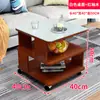 Cantos Arredondados, Mesa Lateral Simples Moderna para Sofá, Mesa de Centro Pequena de Vidro Temperado, Mesa de Chá Pequena Móvel para Quarto Sala de Estar, Mesa Quadrada