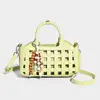 Fábrica de Origen 2026 Primavera/Verano Nuevo Diseño Tejido Hueco Bolso Cuadrado Pequeño de Nicho de Mano Hombro Cruzado Bolso para Mujer