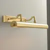 Luz de gabinete de espejo de baño vintage, luz de tocador, luz de maquillaje, luz de pintura de espejo estilo americano, luz frontal de espejo de cobre puro simple