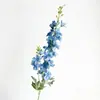 Flores Artificiales de Terciopelo Delphinium Seda, Jacinto y Hierba Fénix para Decoración de Interiores del Hogar, Arreglos Florales, Decoraciones de Pasillo de Boda y Decoración de Fondo