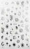 NUEVO Especial Transfronterizo para Pegatinas de Uñas Bronce y Plateadas Dios del Sol Estrellas Estrellas de la Luna Pegatinas y Calcomanías para Uñas Arte
