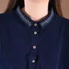 Vestido de Pana de Longitud Media para Mujer, Nuevo Otoño 2026, Holgado, Talla Grande, Bordado Retro, con Cordones en la Cintura, Moldeador