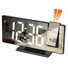 Reloj de Proyección LED Personalizado Transfronterizo, Reloj Despertador Digital Multifuncional, Reloj Electrónico con Luz Dinámica Automática con Enchufe USB