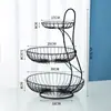 Cesta de Frutas de Hierro Nórdico Cesta de Frutas Multicapa Estante de Almacenamiento Mesa de Café Almacenamiento Creativo Dulces Bocadillos Cesta de Frutas Transfronterizo