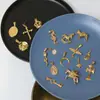 Flor de Rosa Avión Unicornio Acero de Titanio Oro de 18K Colgante Collar que no se decolora Cadena para Suéter Exportación Transfronteriza