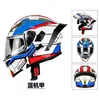 Casco Abatible, Casco para Motocicleta Eléctrica, Casco Integral, Casco de Seguridad Unisex, Ligero, Elegante, Resistente al Frío, Mantiene el Calor, Doble Visor