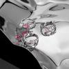 Anillo de dedo índice con gema rosa nuevo 2022, moda femenina, personalidad, alto sentido, ins moderno, cool, popular en línea, femenino