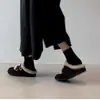 Pantuflas retro para mujer estilo Birkenstock para otoño e invierno, diseño de meter, cálidas, de doble tira, forradas de felpa, nuevas 2026, pantuflas perezosas de suela gruesa