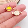 Misture 20 Gotas Óleo Flor Amarela Folhas Liga Acessórios para Joias DIY Pulseira Brincos Chaveiro Pingente Pingente