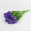 Tulipa Artificial de PU Flor Falsa Casamento Festa Decoração de Casa Flor Cruzamento Comércio Exterior Flor Fabricante Atacado