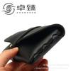 Lote de fábrica Estuche para gafas de un solo clavo en stock Bolsa para gafas de cuero negro Bolsa para gafas portátil Caja de almacenamiento para gafas de sol Imprimible