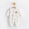 Mono Acolchado Espeso para Bebé Jingqi Algodón Puro Categoría A Ropa para Bebé de Primavera y Otoño Ropa Dividida sin Huesos