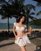 Bikini Sexy Europeo y Americano para Vacaciones en la Playa Traje de Baño de Deseo Puro Traje de Baño Dividido de Tres Piezas Alta Gama Aguas Termales