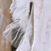 Velo Fluffy tipo Nube de una Sola Capa Estilo Francés con Encaje de Perlas para Vestido de Novia, Adecuado para Fotografía de Viaje, Etéreo y tipo Hada, para Exportación y Comercio Transfronterizo