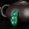 Un colgante de ágata calcedonia de buena calidad, colgante de frijol de la paz de las cuatro estaciones, colgante de regalo para hombres y mujeres, colgante de jade, colgante de jade vivo